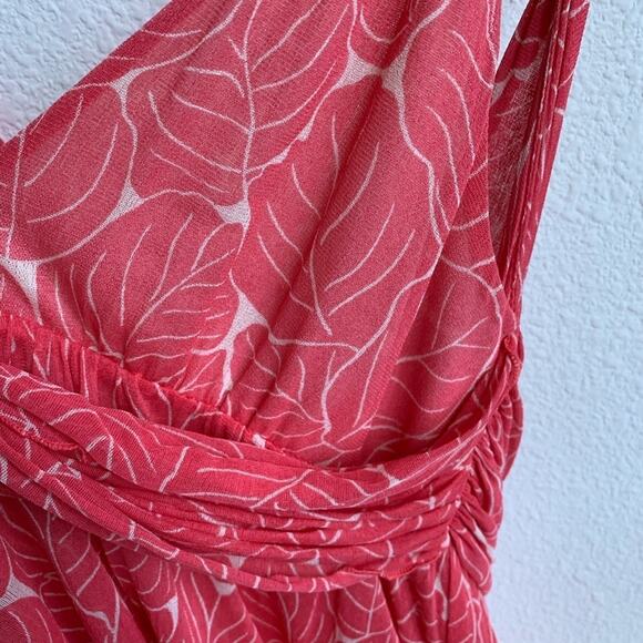 Diane Von Furstenberg Leaf Print Silk Glenn Dress 4 - Picture 5 of 8